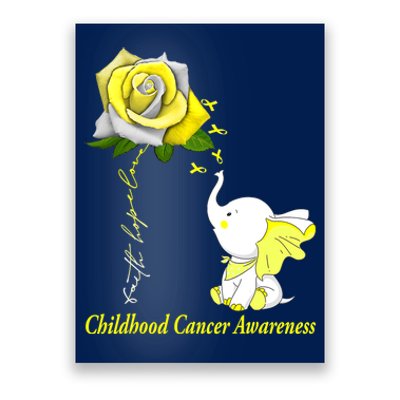 Faith Hope Love Childhood Cancer Awareness Poster