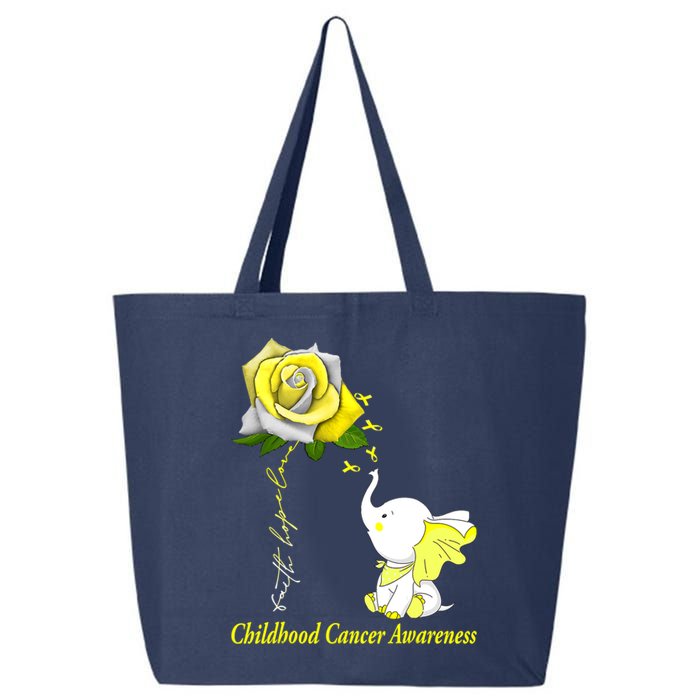 Faith Hope Love Childhood Cancer Awareness 25L Jumbo Tote