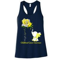 Faith Hope Love Childhood Cancer Awareness Women's Racerback Tank