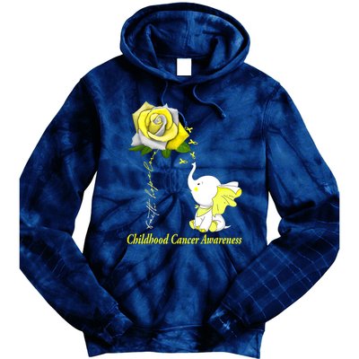 Faith Hope Love Childhood Cancer Awareness Tie Dye Hoodie