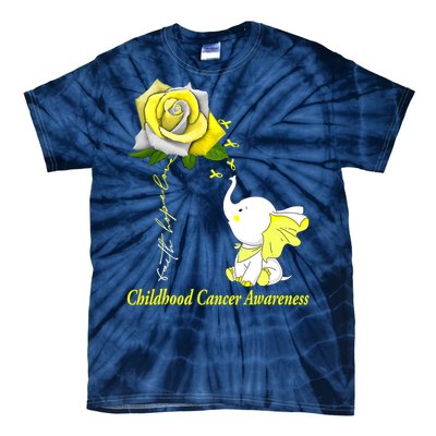 Faith Hope Love Childhood Cancer Awareness Tie-Dye T-Shirt