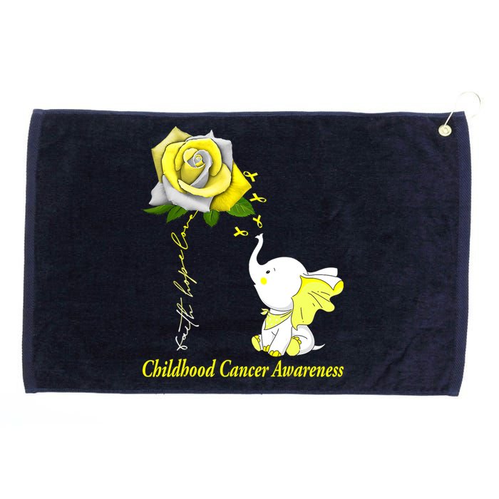 Faith Hope Love Childhood Cancer Awareness Grommeted Golf Towel