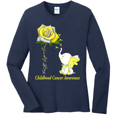 Faith Hope Love Childhood Cancer Awareness Ladies Long Sleeve Shirt