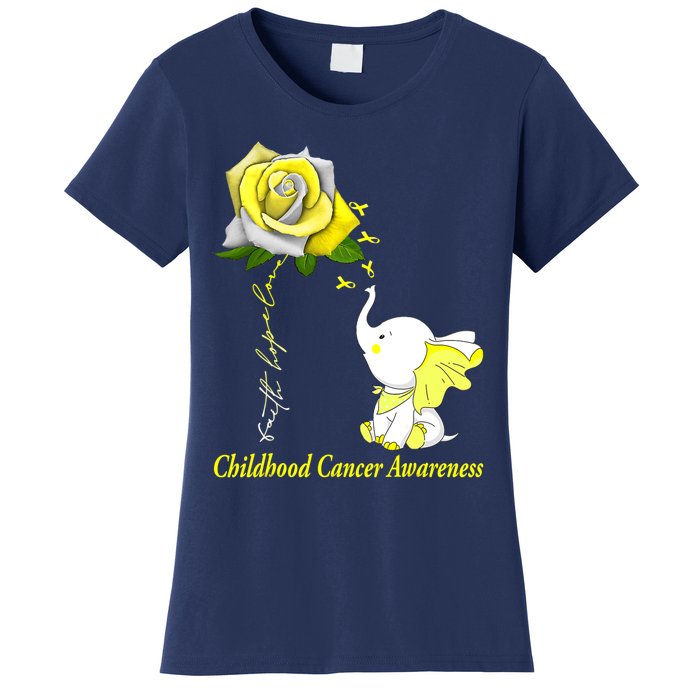 Faith Hope Love Childhood Cancer Awareness Women's T-Shirt