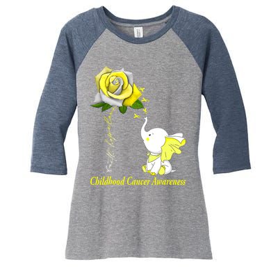 Faith Hope Love Childhood Cancer Awareness Women's Tri-Blend 3/4-Sleeve Raglan Shirt