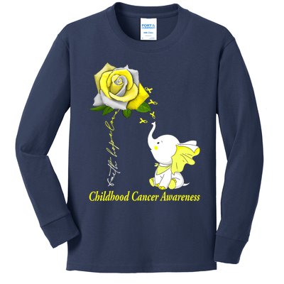 Faith Hope Love Childhood Cancer Awareness Kids Long Sleeve Shirt