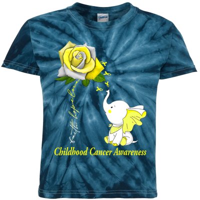 Faith Hope Love Childhood Cancer Awareness Kids Tie-Dye T-Shirt