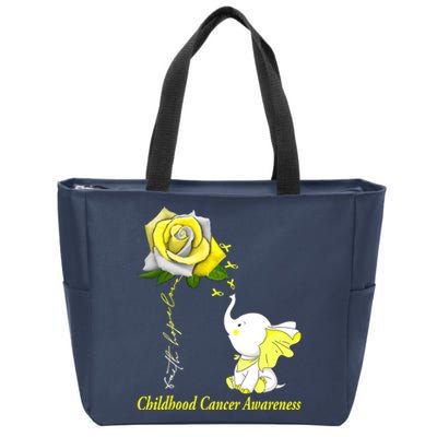 Faith Hope Love Childhood Cancer Awareness Zip Tote Bag