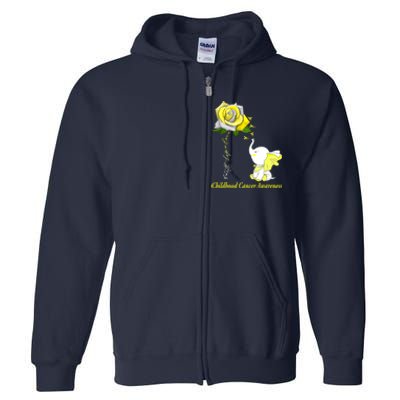 Faith Hope Love Childhood Cancer Awareness Full Zip Hoodie