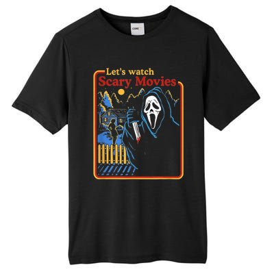 Funny Halloween Let’S Watch Scary Horror Movies Ghost Tall Fusion ChromaSoft Performance T-Shirt