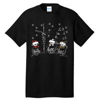 Faith Hope Love Jesus Snowman Plaid Leopard Christmas Gift Tall T-Shirt