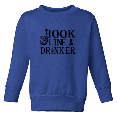 Fishing Hook Line And Drinker Father's Day Gift Toddler Sweatshirt