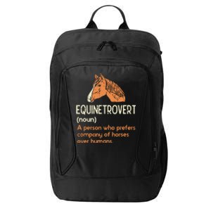 Fun Horse Lover Humor Funny Horse Definition City Backpack