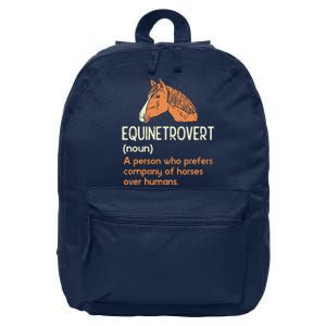 Fun Horse Lover Humor Funny Horse Definition 16 in Basic Backpack