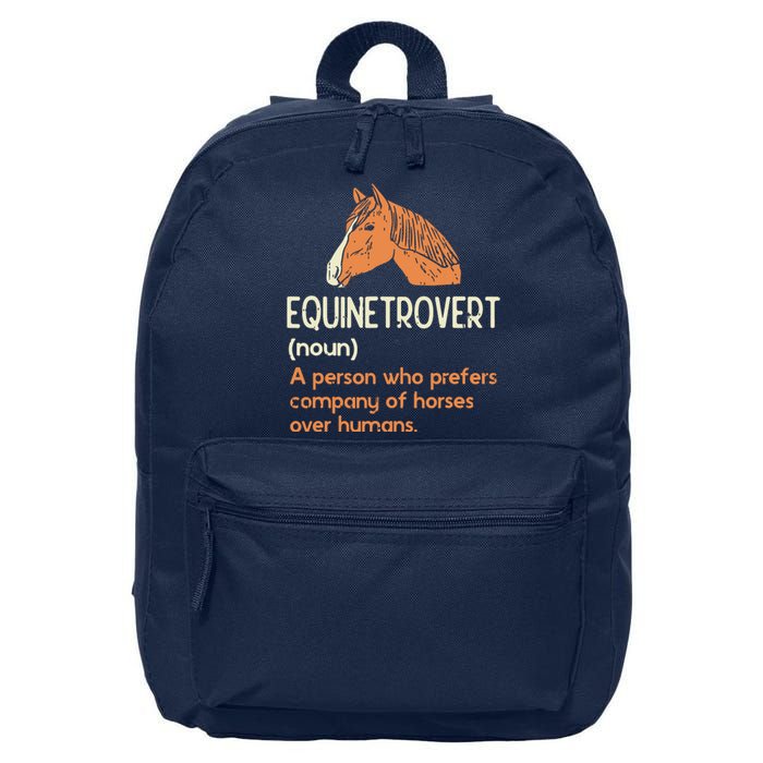 Fun Horse Lover Humor Funny Horse Definition 16 in Basic Backpack