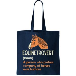 Fun Horse Lover Humor Funny Horse Definition Tote Bag