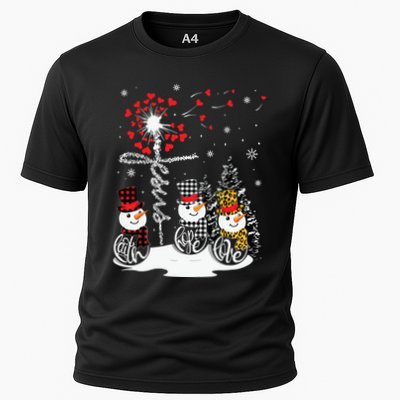 Faith Hope Love Snowman Jesus Dandelion Christian Christmas Performance Shirt