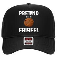 Funny Halloween Lazy Costume Outfit Pretend Im A Falafel High Crown Mesh Back Trucker Hat