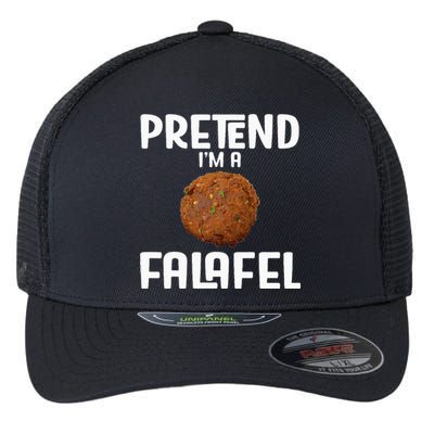 Funny Halloween Lazy Costume Outfit Pretend Im A Falafel Flexfit Unipanel Trucker Cap