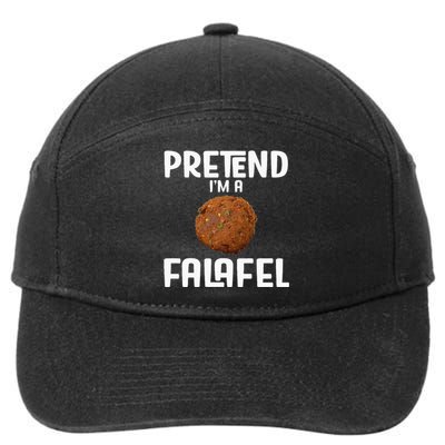 Funny Halloween Lazy Costume Outfit Pretend Im A Falafel 7-Panel Snapback Hat