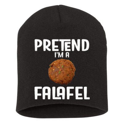 Funny Halloween Lazy Costume Outfit Pretend Im A Falafel Short Acrylic Beanie