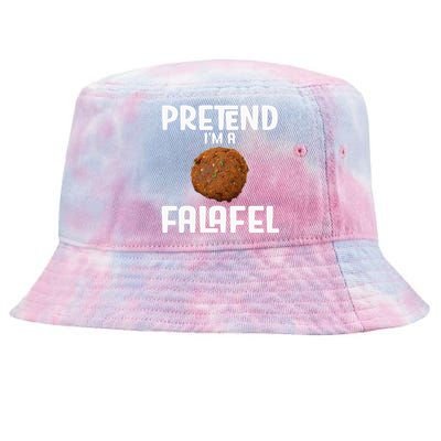 Funny Halloween Lazy Costume Outfit Pretend Im A Falafel Tie-Dyed Bucket Hat