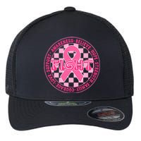 Faith Hope Love Ribbon Breast Cancer Awareness Month Flexfit Unipanel Trucker Cap