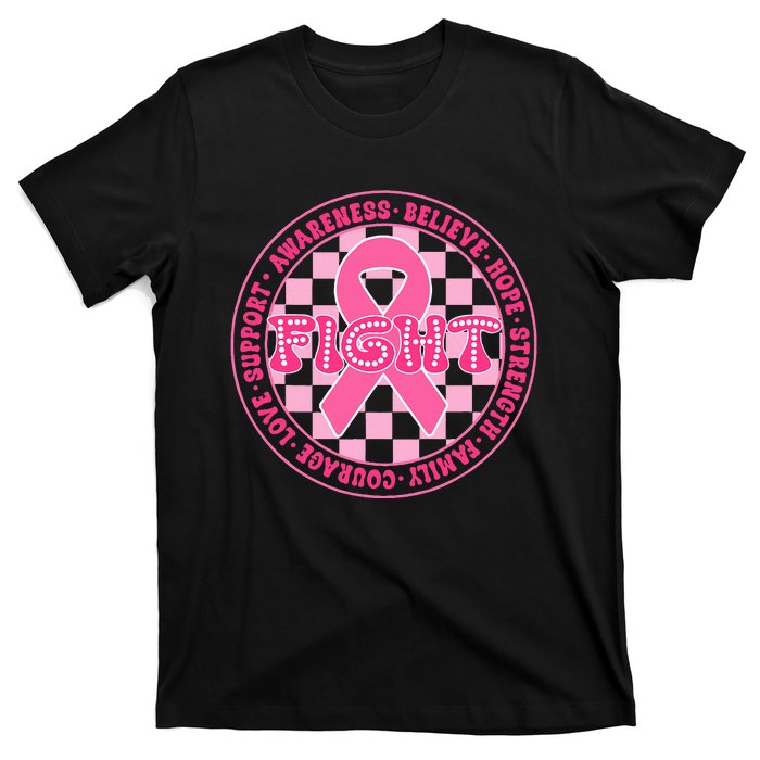 Faith Hope Love Ribbon Breast Cancer Awareness Month T-Shirt