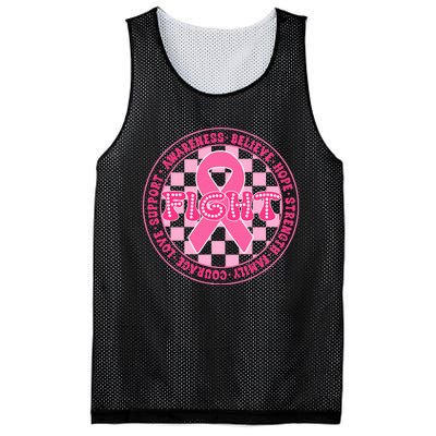 Faith Hope Love Ribbon Breast Cancer Awareness Month Mesh Reversible Basketball Jersey Tank