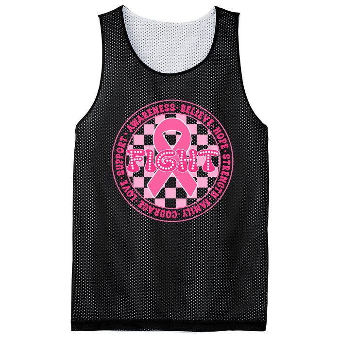 Faith Hope Love Ribbon Breast Cancer Awareness Month Mesh Reversible Basketball Jersey Tank