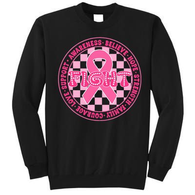 Faith Hope Love Ribbon Breast Cancer Awareness Month Tall Sweatshirt