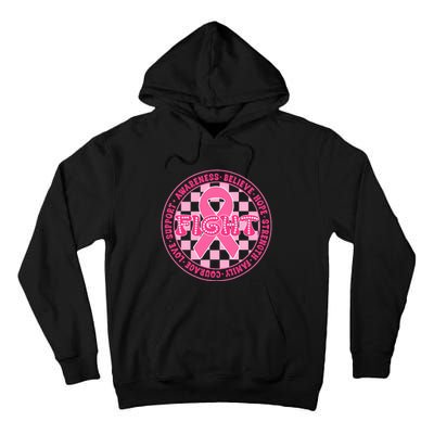 Faith Hope Love Ribbon Breast Cancer Awareness Month Tall Hoodie