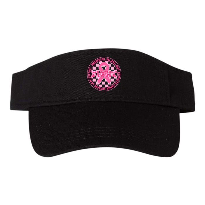 Faith Hope Love Ribbon Breast Cancer Awareness Month Valucap Bio-Washed Visor