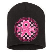 Faith Hope Love Ribbon Breast Cancer Awareness Month Short Acrylic Beanie