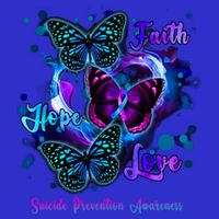 Faith Hope Love Butterfly Suicide Prevention Awareness T-Shirt