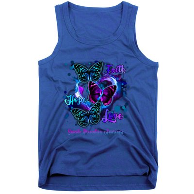 Faith Hope Love Butterfly Suicide Prevention Awareness Tank Top