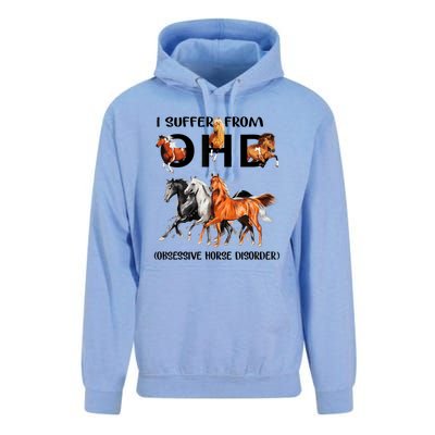 Funny Horse Lovers Gift I Suffer From Ohd Obsessive Horse Disorder Unisex Surf Hoodie