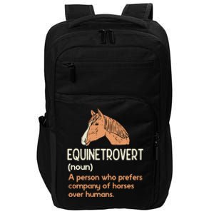 Fun Horse Lover Humor Funny Horse Definition Gift Impact Tech Backpack