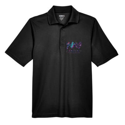 Faith Hope Love Ribbon Thyroid Cancer Awareness Men's Origin Performance Pique Polo