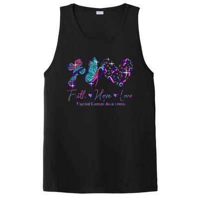 Faith Hope Love Ribbon Thyroid Cancer Awareness PosiCharge Competitor Tank