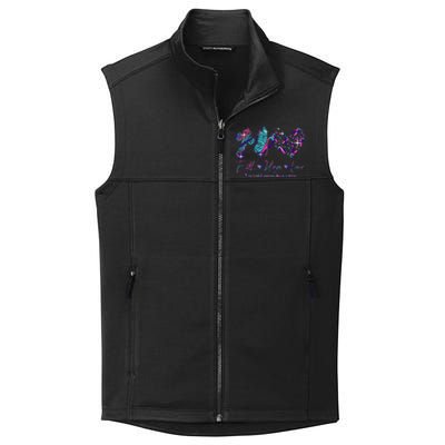 Faith Hope Love Ribbon Thyroid Cancer Awareness Collective Smooth Fleece Vest