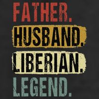 Father Husband Liberian Legend Liberia Dad Fathers Day 7 Panel Mesh Trucker Snapback Hat
