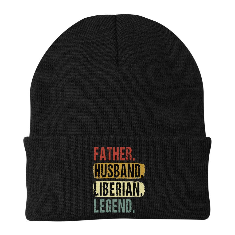 Father Husband Liberian Legend Liberia Dad Fathers Day Beanie