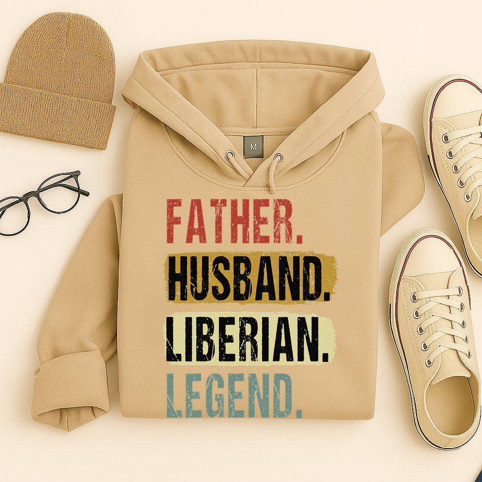 Father Husband Liberian Legend Liberia Dad Fathers Day Hoodie
