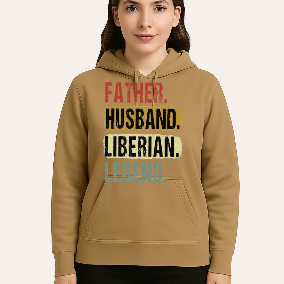 Father Husband Liberian Legend Liberia Dad Fathers Day Hoodie