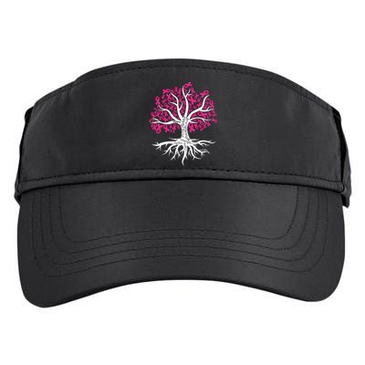Faith Hope Love Tree Pink Ribbon Breast Cancer Awareness Adult Drive Performance Visor