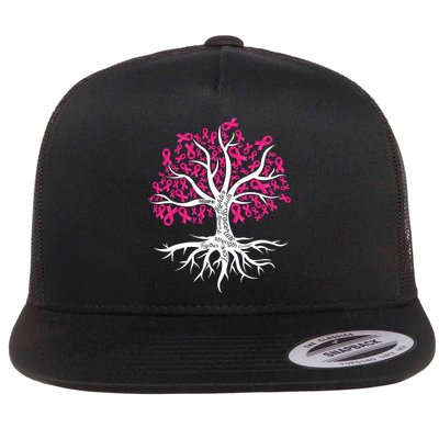 Faith Hope Love Tree Pink Ribbon Breast Cancer Awareness Flatbill Hat