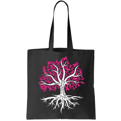 Faith Hope Love Tree Pink Ribbon Breast Cancer Awareness Bag