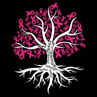 Faith Hope Love Tree Pink Ribbon Breast Cancer Awareness Visor
