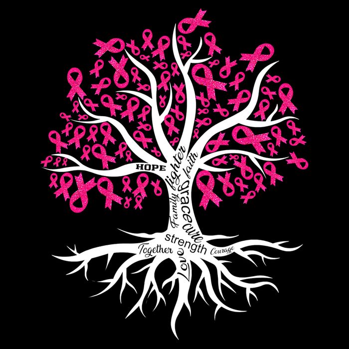 Faith Hope Love Tree Pink Ribbon Breast Cancer Awareness Visor